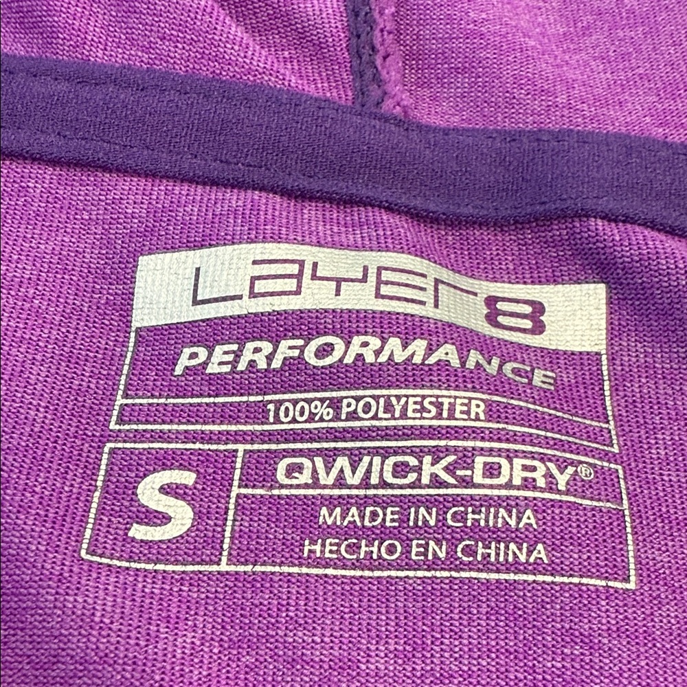 Layer 8 Performance Qwick-Dry Activewear hoodie long sleeve lightweight SZ SM - Picture 3 of 8